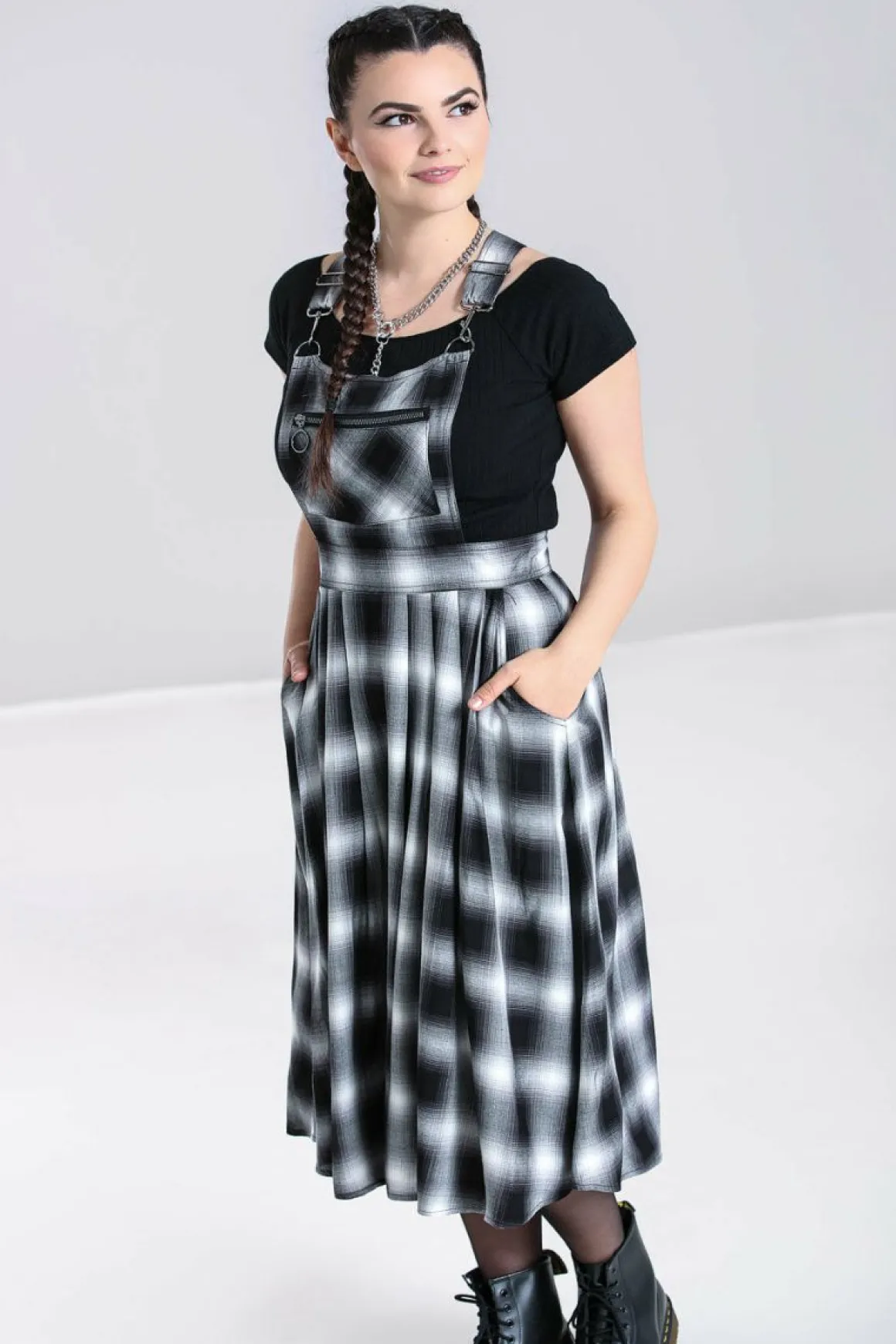 Cheap Avril Pinafore Dress Women Midi Dresses