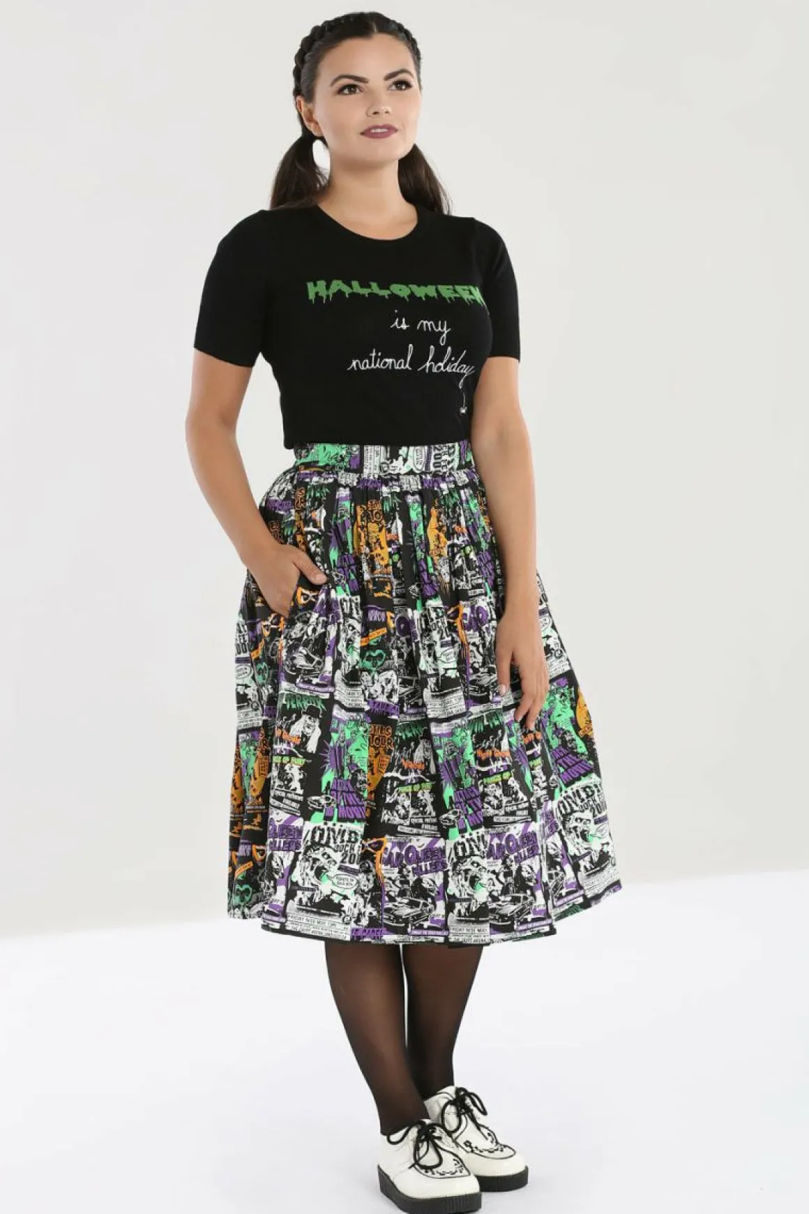 Discount Be Afraid 50'S Skirt Women Midi Skirts
