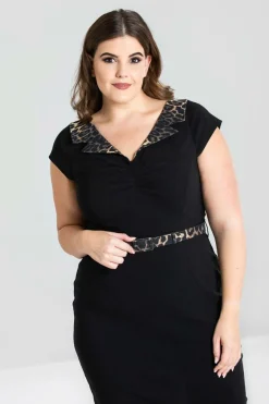 Sale Feline Pencil Dress Women Knee Dresses