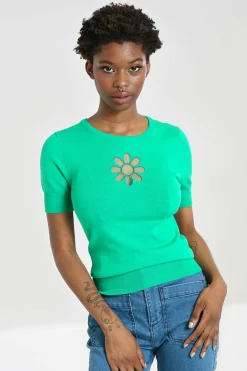 Store Flower Power Top Women Knitted Tops