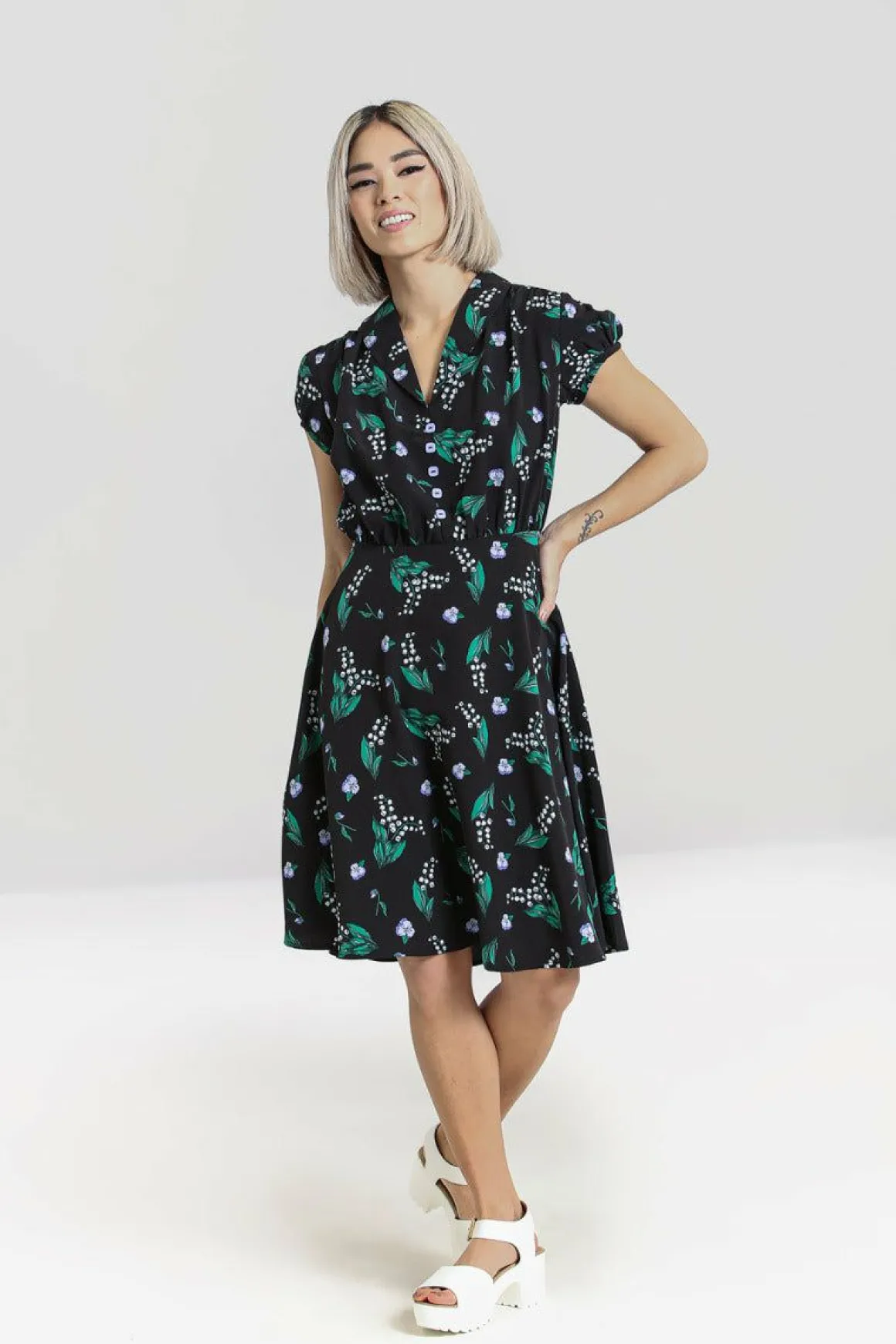 Fashion Good Luck Mid Dress Women Knee Dresses