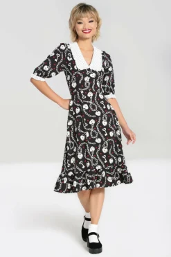 Shop Heart Lock Mid Dress Women Knee Dresses