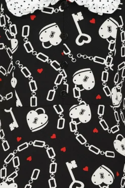 Shop Heart Lock Mid Dress Women Knee Dresses