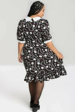 Shop Heart Lock Mid Dress Women Knee Dresses