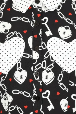 Hot Heart Lock Mini Dress Women Mini Dresses