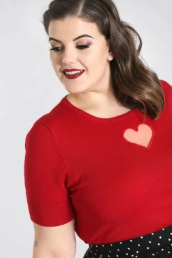 Clearance Heart Top Women Knitted Tops