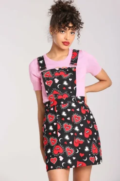 Sale Kate Heart Pinafore Dress Women Mini Dresses