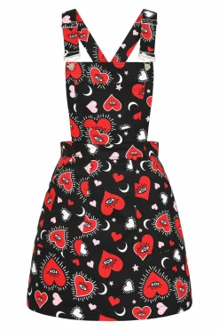 Sale Kate Heart Pinafore Dress Women Mini Dresses