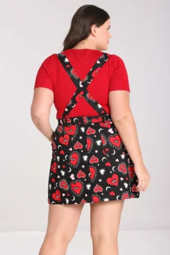 Sale Kate Heart Pinafore Dress Women Mini Dresses