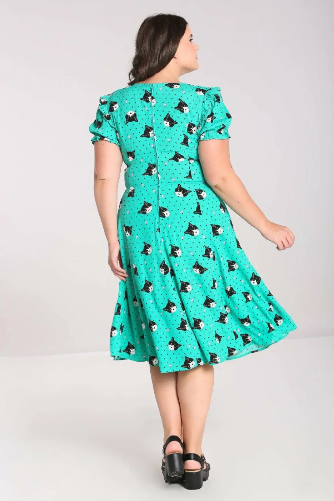 Best Sale Love Cats Midi Dress Women Midi Dresses