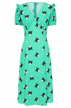 Best Sale Love Cats Midi Dress Women Midi Dresses