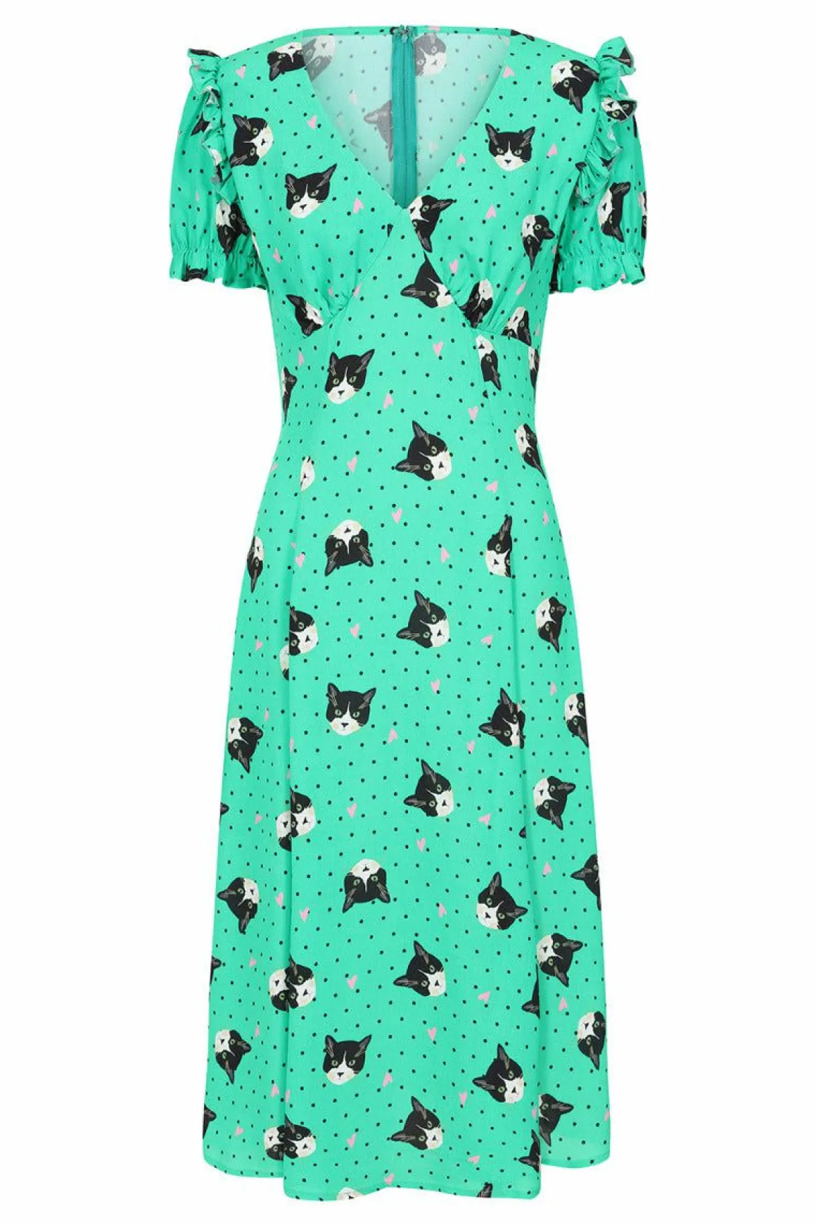 Best Sale Love Cats Midi Dress Women Midi Dresses