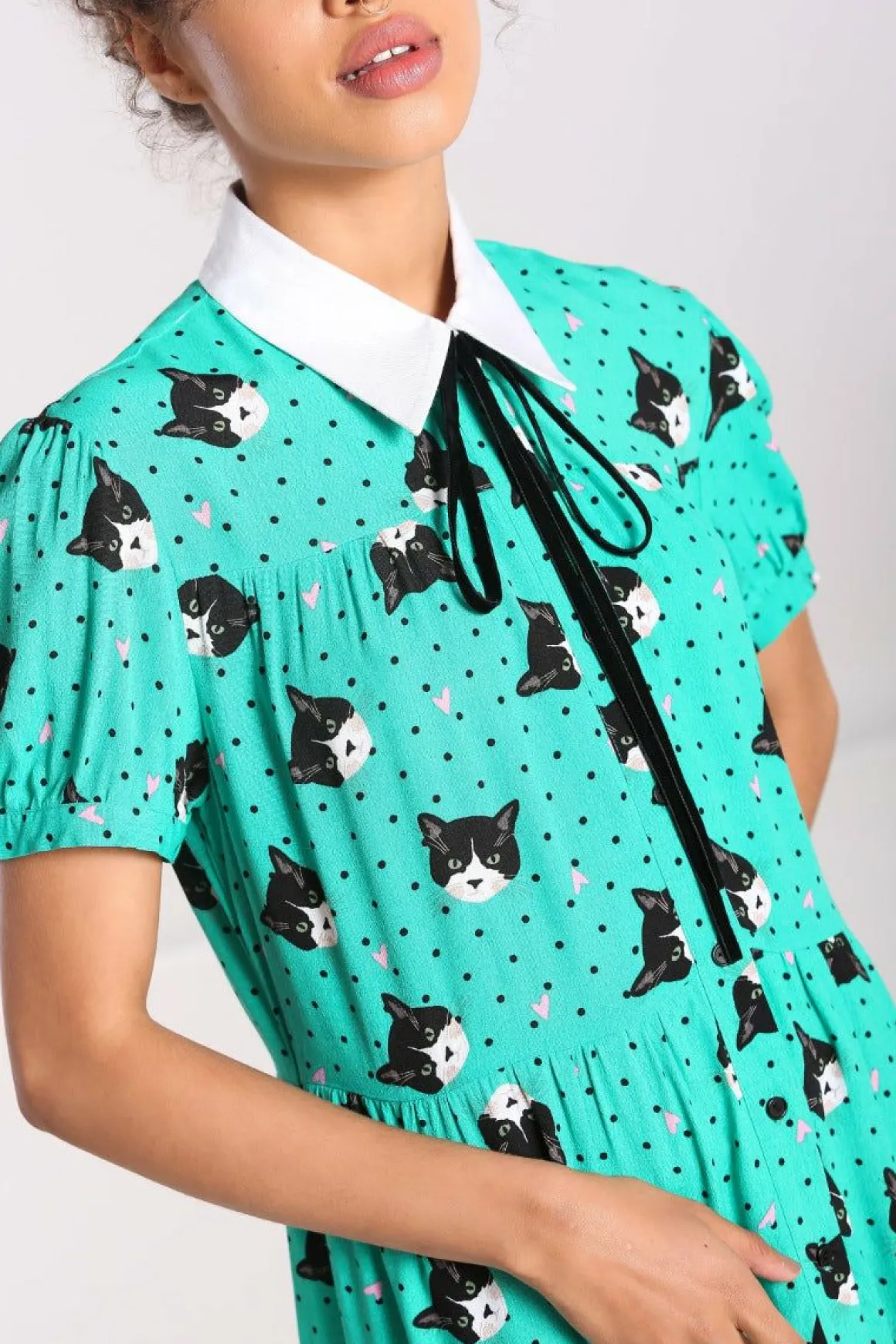 Best Sale Love Cats Mini Dress Women Mini Dresses