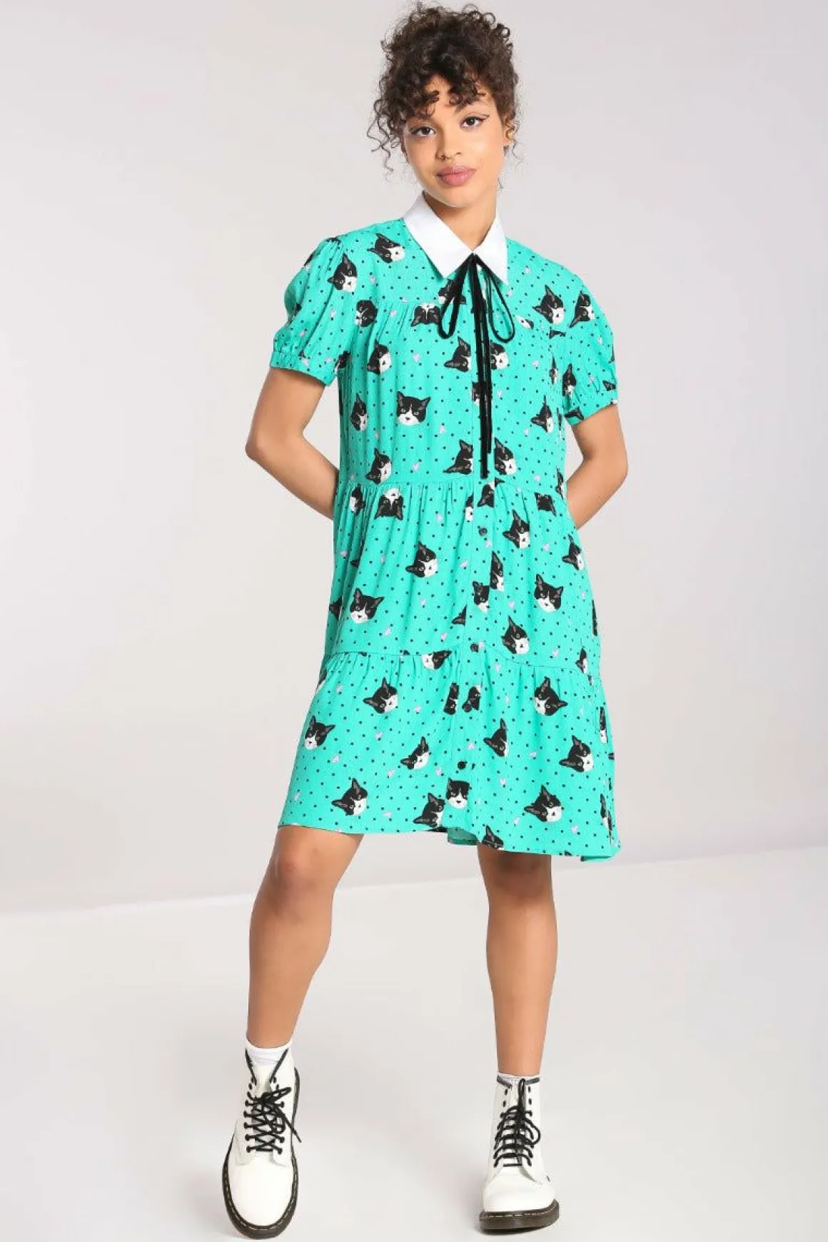 Best Sale Love Cats Mini Dress Women Mini Dresses