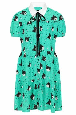 Best Sale Love Cats Mini Dress Women Mini Dresses