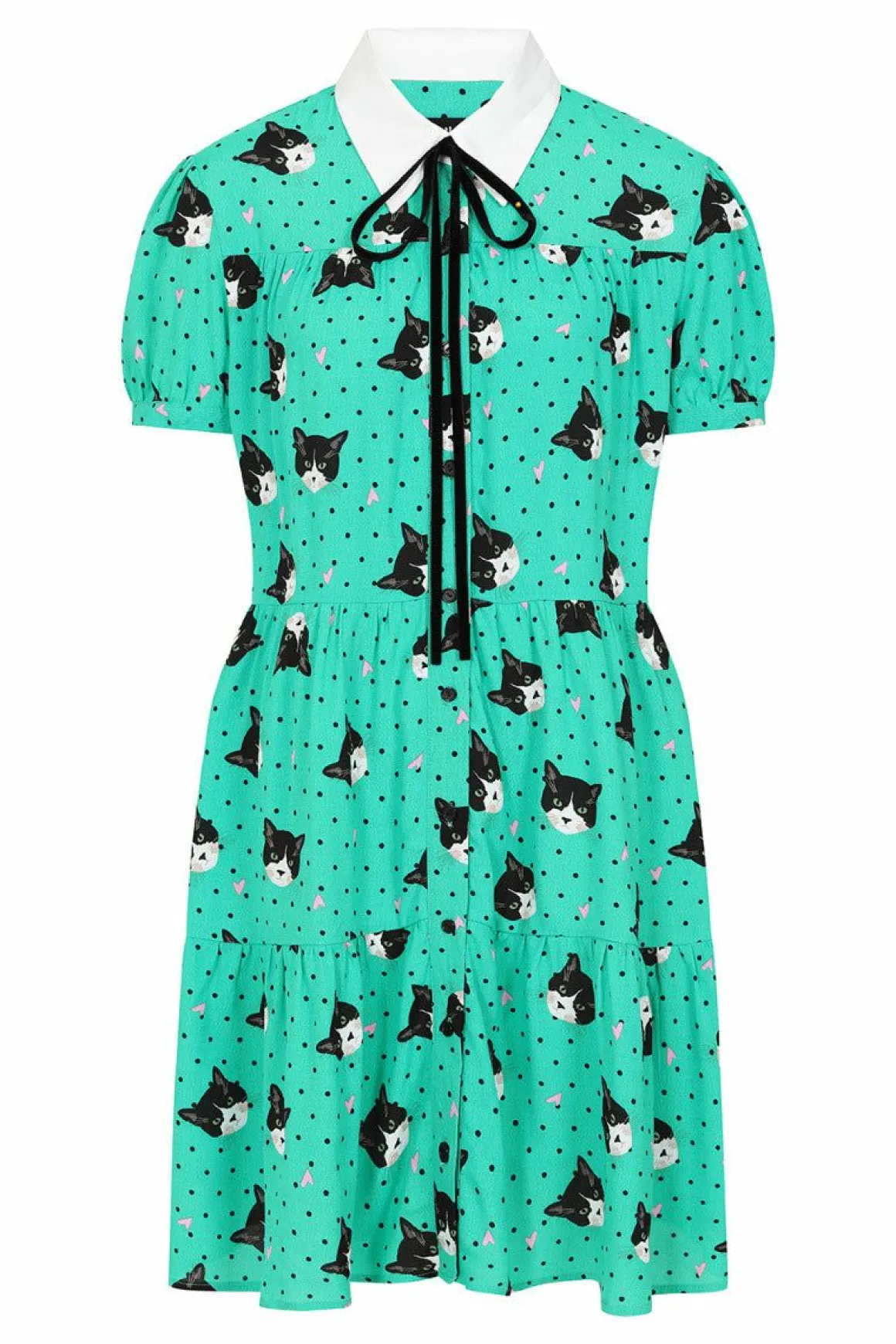 Best Sale Love Cats Mini Dress Women Mini Dresses