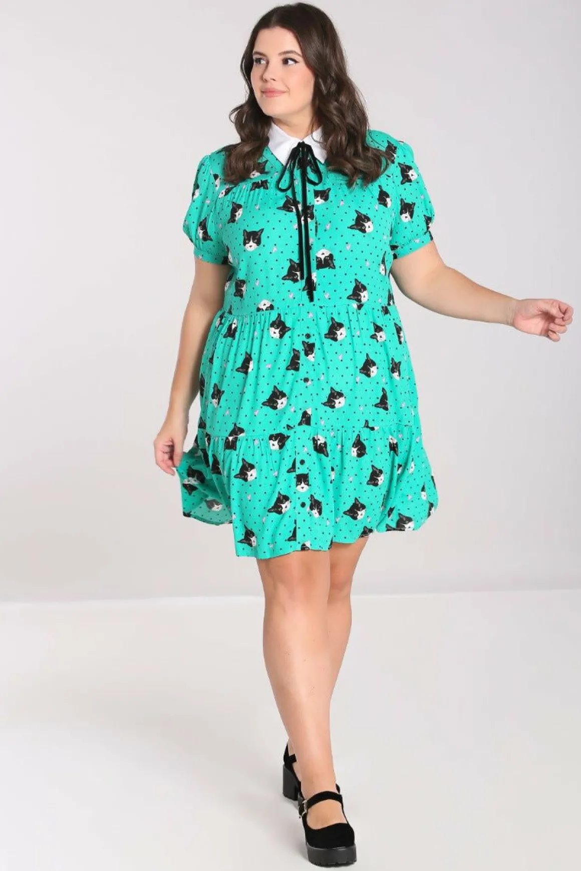 Best Sale Love Cats Mini Dress Women Mini Dresses