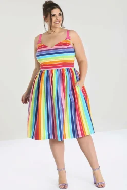 Best Over The Rainbow 50'S Dress Women Midi Dresses