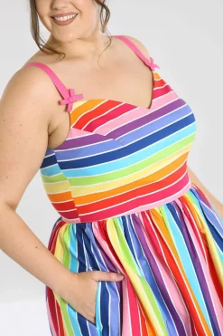 Best Over The Rainbow 50'S Dress Women Midi Dresses