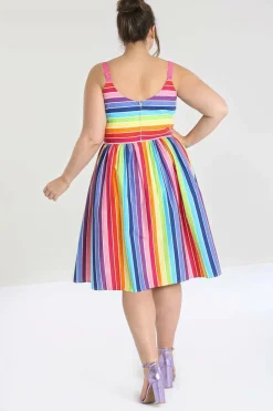 Best Over The Rainbow 50'S Dress Women Midi Dresses