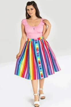 Fashion Over The Rainbow 50'S Skirt Women Midi Skirts