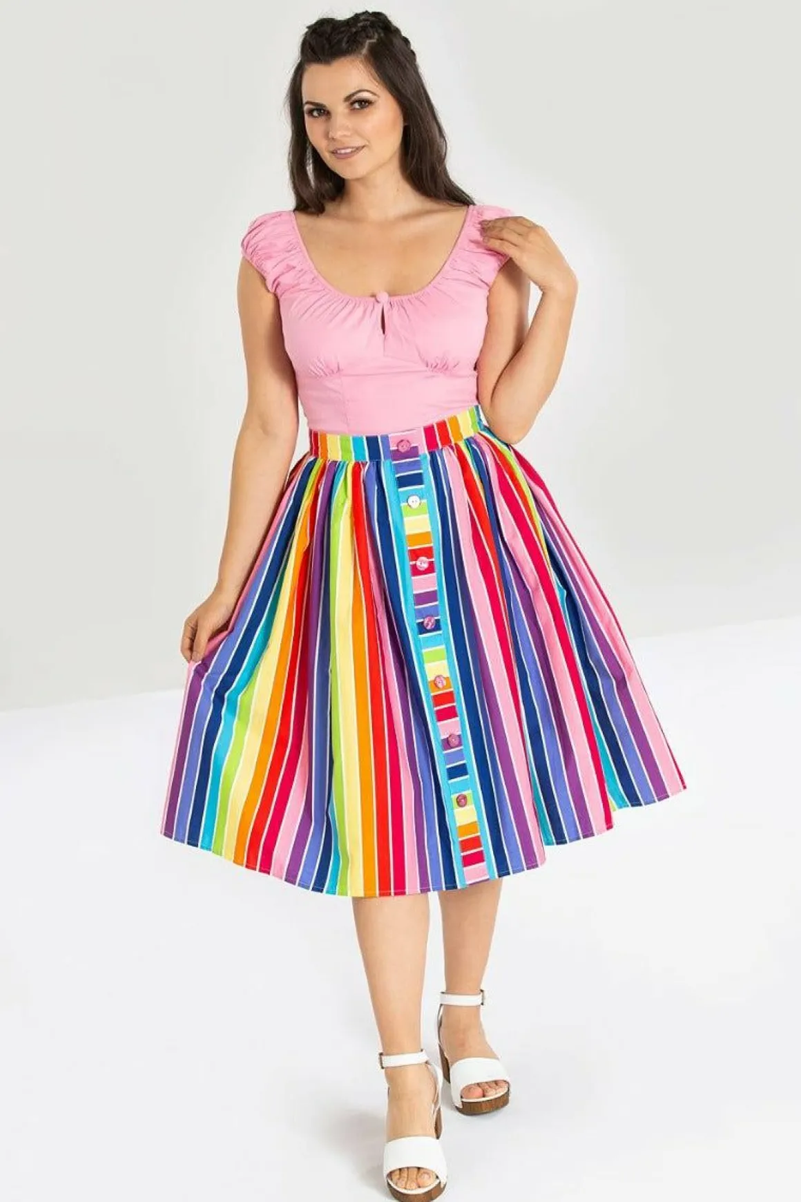 Fashion Over The Rainbow 50'S Skirt Women Midi Skirts