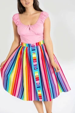 Fashion Over The Rainbow 50'S Skirt Women Midi Skirts