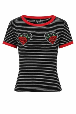 Discount Rose Heart Top Women Knitted Tops