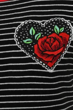 Discount Rose Heart Top Women Knitted Tops