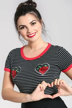 Discount Rose Heart Top Women Knitted Tops