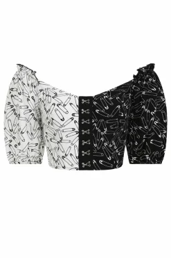 Shop Safety Pin Crop Top Women Crop Tops