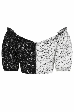 Shop Safety Pin Crop Top Women Crop Tops