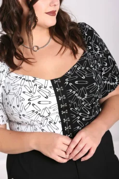 Shop Safety Pin Crop Top Women Crop Tops