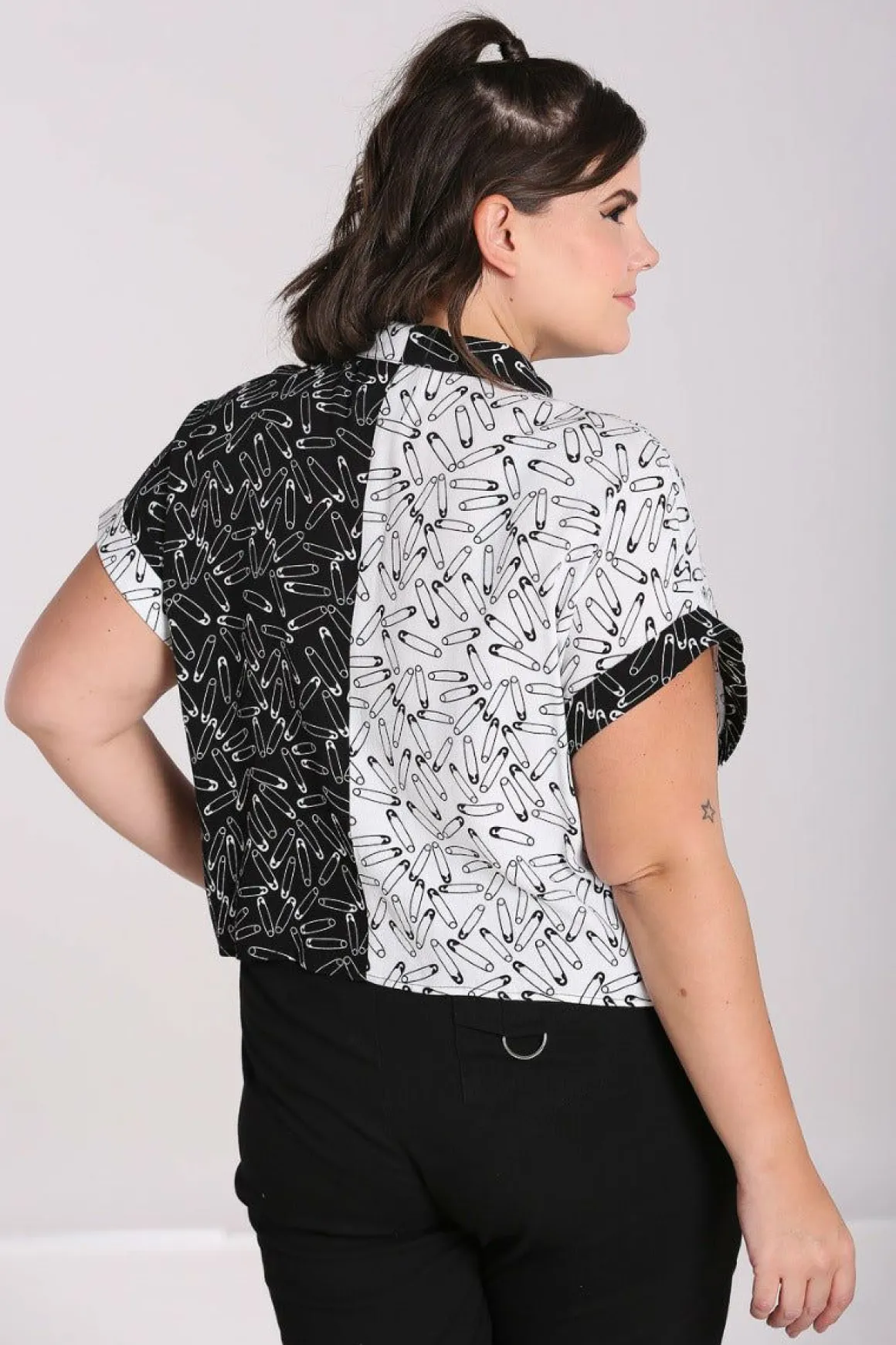 Clearance Safety Pin Shirt Women Shirts
