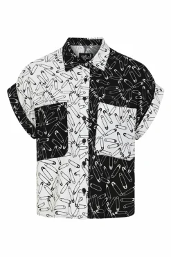 Clearance Safety Pin Shirt Women Shirts