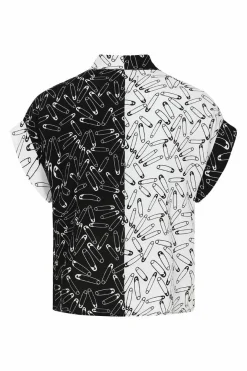 Clearance Safety Pin Shirt Women Shirts