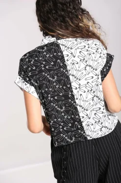 Clearance Safety Pin Shirt Women Shirts
