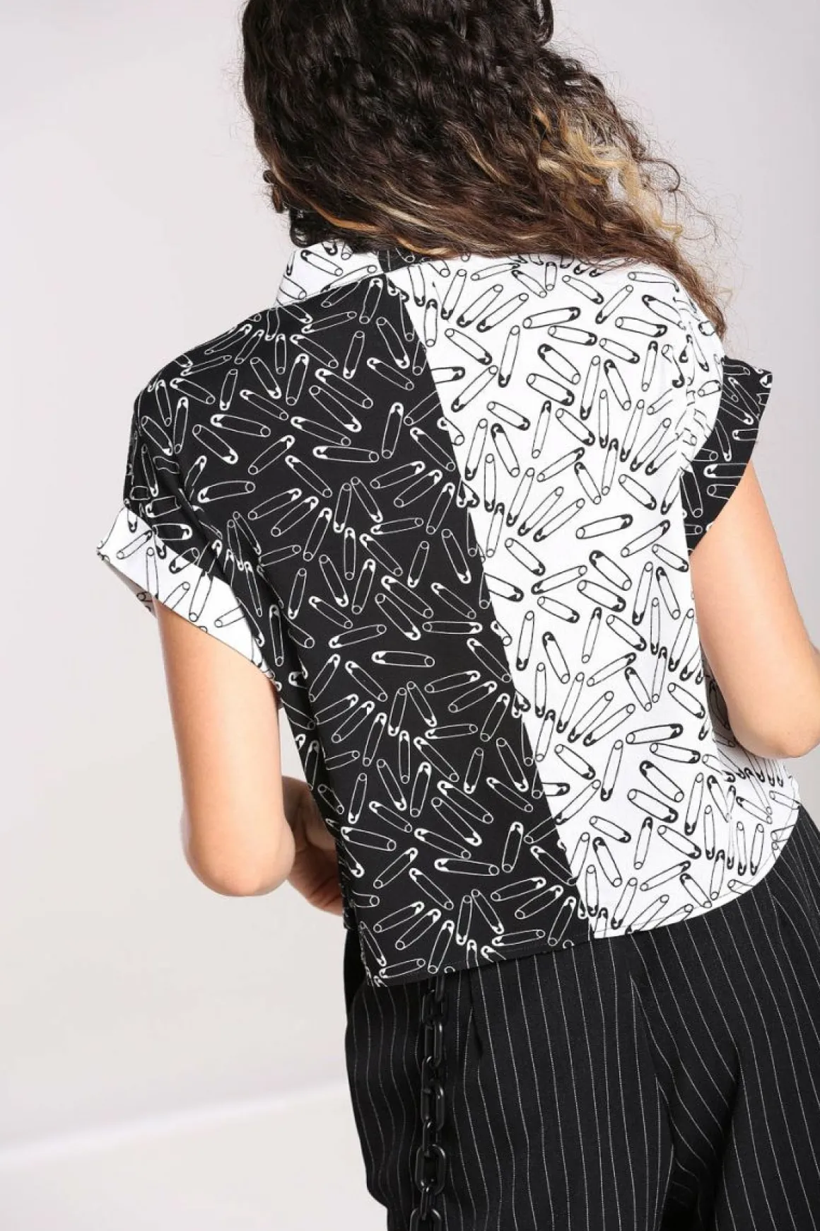 Clearance Safety Pin Shirt Women Shirts