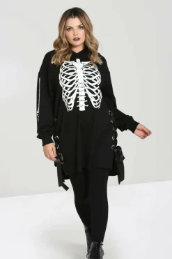 Flash Sale Skeleton Hoodie Dress Women Loungewear