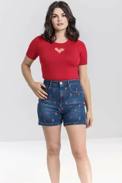 Discount Strawberry Denim Shorts Women Shorts