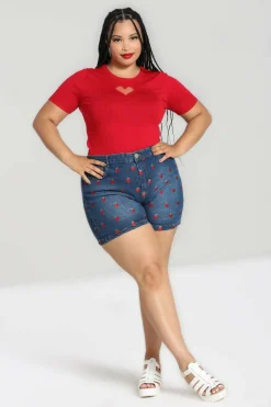 Discount Strawberry Denim Shorts Women Shorts