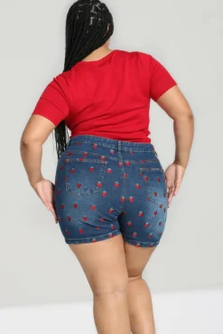 Discount Strawberry Denim Shorts Women Shorts