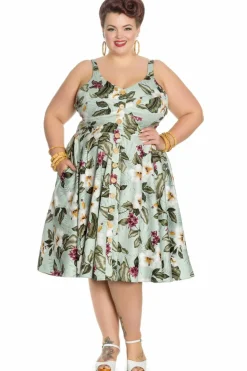 Outlet Tahiti 50'S Dress Women Midi Dresses