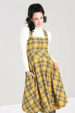 Best Sale Wither Pinafore Dress Women Midi Dresses