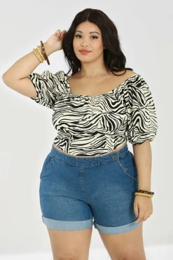 Shop Zebra Crop Top Women Crop Tops